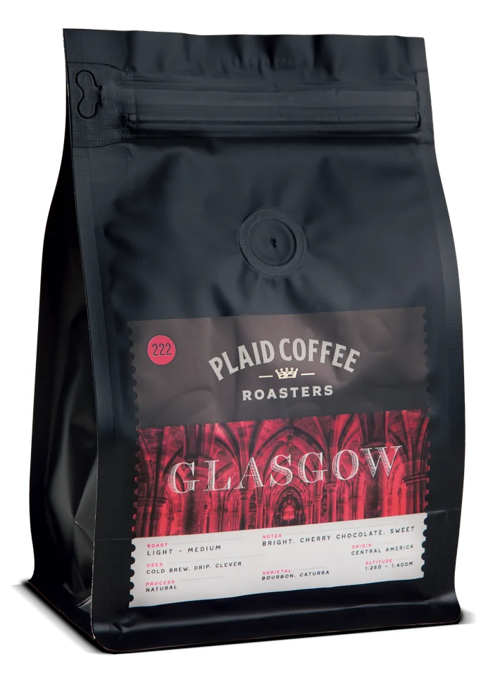 Plaid Coffee Glasgow light/medium roast bag
